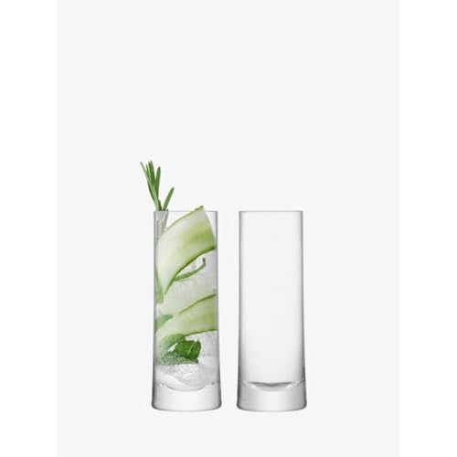 LSA International - Vasos de Tubo para Gin Tonic, 2 Unidades, 360 ml, Transparentes
