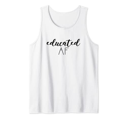 EDUCATED AF Educado AF Graduación Meme Camiseta sin Mangas