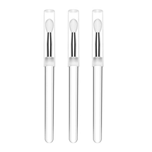 CHENGBEI 3Pcs Lip Brushes Crystal Silicone Tool Lip Silicone Brush With Cap Makeup Beauty Brushes Lipstick Applicator Brushes Lipstick Applicator Brushes
