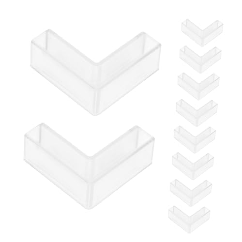 HAWILLOSCH 10 Stück Glasklemmen Aus Kunststoff Quadratischer Glasrahmen 90 Grad Eckwinkel L Form Transparenter Glasverbinder Klemmhalter Für Randlose Aquarium Duschtür