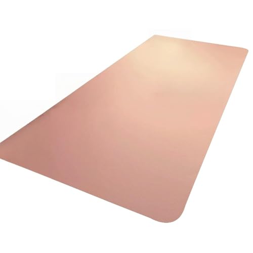Vade de mesa de piel de PVC, antideslizante, alfombrilla de escritorio, para ordenador portátil, impermeable, resistente al aceite, con parte trasera de forro polar, color rosa cereza, 40 x 80 cm