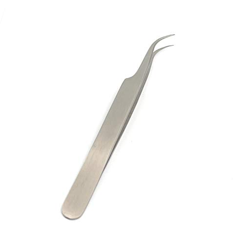 Stainless Steel Curved Needle Point Tweezers