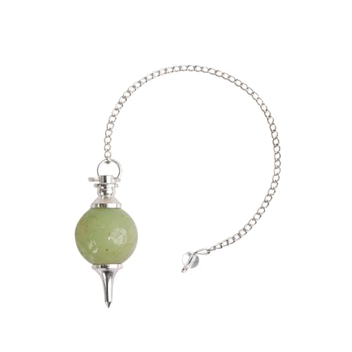 Image of Green Aventurine Crystal Pendulum | Natural Gemstone Pendulum for Dowsing | Healing Crystal for Reiki Chakra Meditation | Feng Shui Vastu Spiritual Decor