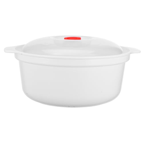 Cabilock Vaporiera Per Microonde in Materiale Sicuro Resistente Alte Temperature Contenitore Trasparente Con Rete Multifunzionale Per Cuocere e Riscaldare Verdure Zuppe e Cereali