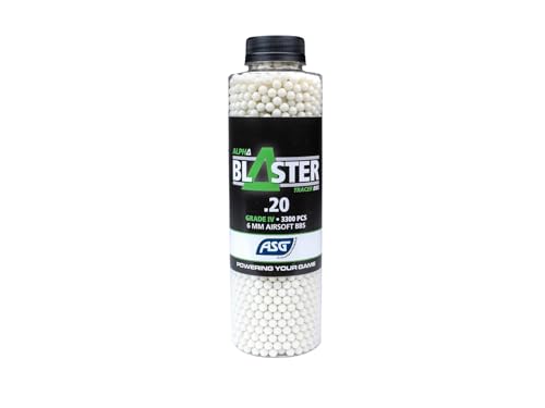 ASG Airsoft Alpha Blaster Green Tracer 0.20g 3300 Bottle 6mm bb's