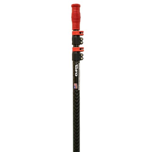 SKIMLITE MANUFACTURING 3-Piece 17 Foot CarbonLite Pool Pole with Lever Lock| 100% Carbon Fiber Telescopic Decagon Tube Made in USA| Stainless Steel Tip Fits Skimmers Nets, Brushes & Pool Vacuums