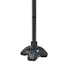 Medline Offset Folding Cane, 4-Point Base With Cushioned Gel Handle, Supports Up To 350 Lbs, Black