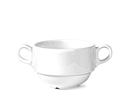 H&H 4367066 Tazza Da Brodo Wersal, Porcellana, Bianco, Cc 320