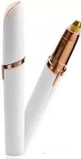 ماكينة ازالة الشعر من فيلفيت للنساء للعناية بالبشرة على شكل احمر شفاه صغيرة للوجه والشفاه العليا والذقن والحواجب والجسم والخدين وما الى ذلك. مزودة باضاءة ليد مع بطارية (بلون ابيض)