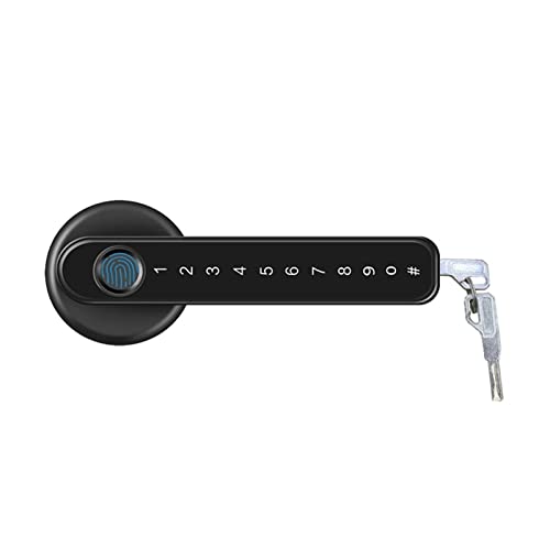 Serrure à loquet unique haut de gamme TTLock noir mat pour menuiserie bois et métal