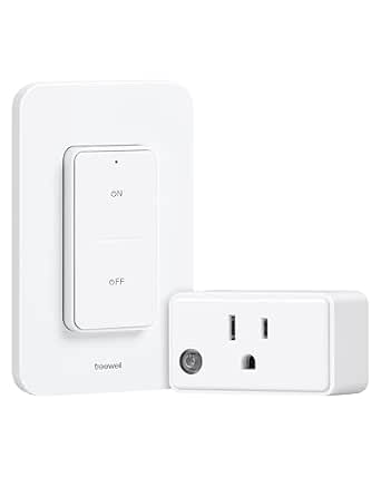 Remote Control Outlet with Wireless Wall Switch, 200FT Long Range