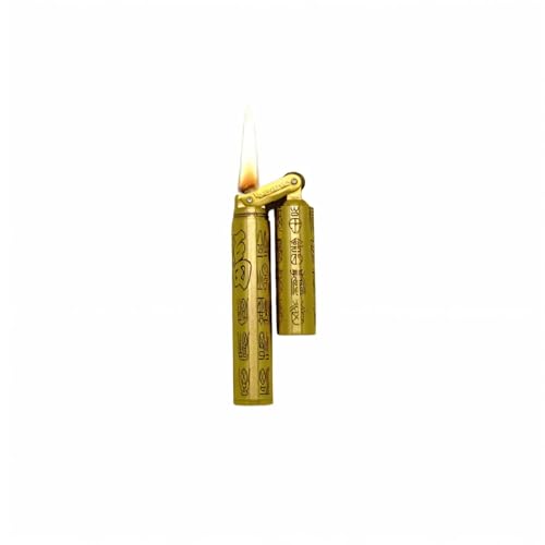 Image of Smoke King Mini Creative Engraved Vintage Lighter for Men, Nunchaku Design Refillable (Fuel Not Included)
