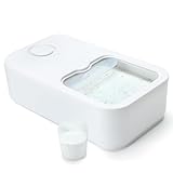 Conworld Laundry Powder Container - Large Capacity Holds 7.5Lb, Pod Holder With Sliding Lid and Cup for Organization and Storage (White)