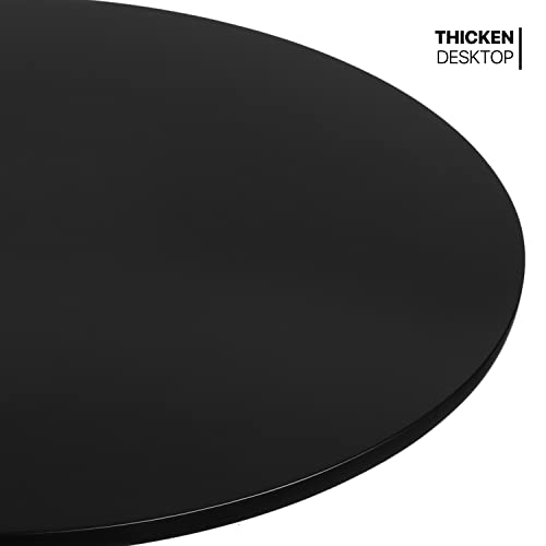 Monibloom Bar Table Round Cocktail Table, 31 Inch Adjustable-Heigh Pub Table Sturdy Base Bistro Table For Dining Room Home Kitchen Patio Bistro, Black #TOP5