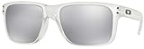 Oakley Men's Holbrook OO9102-A2 Non-Polarized Iridium Rectangular Sunglasses, Matte Clear, 55 mm