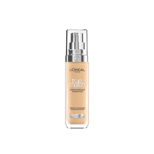 LOréal Paris Foundation for Face Skincare Infused with Hyaluronic Acid True Match Hydrating Liquid Foundation for All Skin Tones SPF 16 4W Golden Natural 30 ml