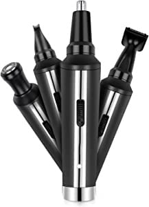 USB Rechargeable Ear and Nose Hair Trimmer for Professional Painless Nose Hair Remover 4 in 1 Grooming Kit