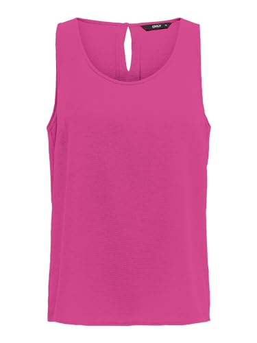 ONLY Damen Top Onlnova Life S/L Top Solid Ptm, Raspberry Rose,40