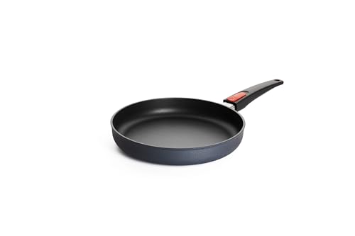 Woll Diamond Lite Flachpfanne - Induktiv -, Ø 26 cm, 5 cm hoch, mit abnehmbarem Stiel - Geeignet für alle Herdarten, Aluminiumguss, Antihaft-Versiegelung, backofenfest, anthrazit