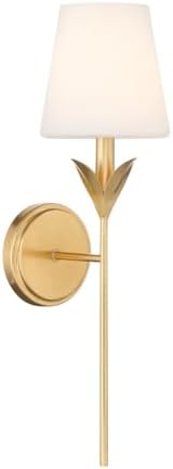 Crystorama Broche 6'' Antique Gold Sconce