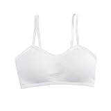 UJSQNDG Football Schulterschutz Sexy Nahtlose Gewinde schöne Rückseite Rohr Top Unterwäsche mit Kreuzband auf der Sexy Ausschnitt Damen Oberteil (White, One Size)