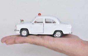 Image of Made of Non Toxic Plastic Toys Ambassador Car, Pack of 1, Pull Back Action Toys, with Soft Edges Around 15 CM in Length & 100 gram. Color. (White)