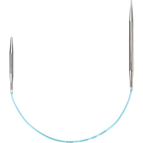 skacel by addi EasyKnit Rocket Circular Knitting Needles 10 Inch (25 cm) Short Plated Brass Round Needle Set with Flexible Nylon Cord 2.5 mm (US Size 1)