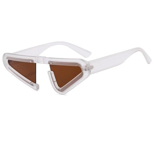 Lunettes de soleil œil de chat triangulaires rétro au design géométrique unique et unisexe
