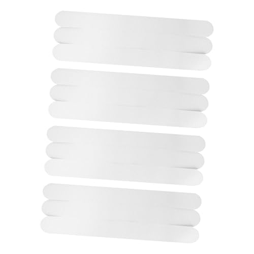 COLLBATH 12 Pezzi Adesivi Antiscivolo Trasparenti per Vasca Doccia e Scale Strisce Sicurezza Bagno Impermeabili per Pavimenti Lisci e Vasche