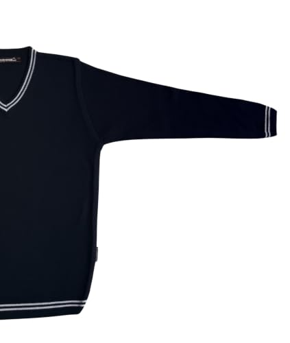 Image of Boy's School Uniform Lining Full Sleeves Sweater - Daffodil