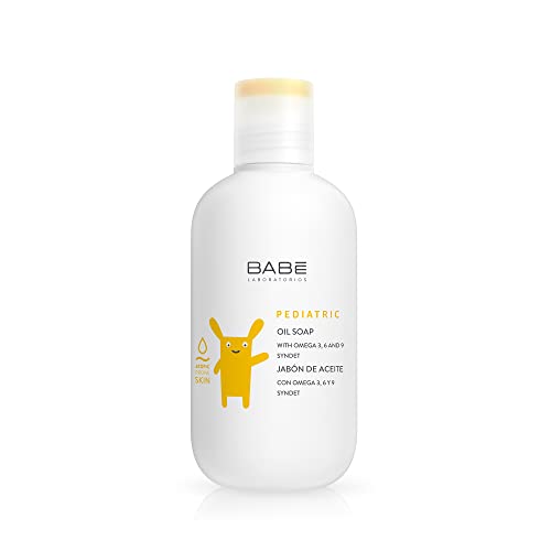 Laboratorios Babé - Jabón de Aceite Pediátrico 200 ml, Gel Corporal, Piel Atópica, Dermatitis, Reparación de la Piel, Piel Muy Seca, Reestructurante, Hidratante, Nutritivo