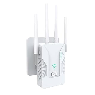 U81 Ripetitore WiFi Potente per Casa, Amplificatore Segnale WiFi 300Mbps con 4 Antenne, 2 Porte Ethernet, Modalità AP/Repeater/Router, Segnale Stabile, Compatibile con Tutti i Box Internet