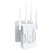 U81 Ripetitore WiFi Potente per Casa, Amplificatore Segnale WiFi 300Mbps con 4 Antenne, 2 Porte Ethernet, Modalità AP/Repeater/Router, Segnale Stabile, Compatibile con Tutti i Box Internet