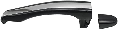 Amazon.com: Exterior Outer Door Handle Chrome/Black Front Driver Left ...