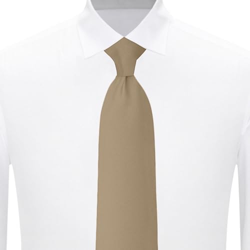 Image of Jacob Alexander Uniform Solid Clip-On Tie with Buttonholes