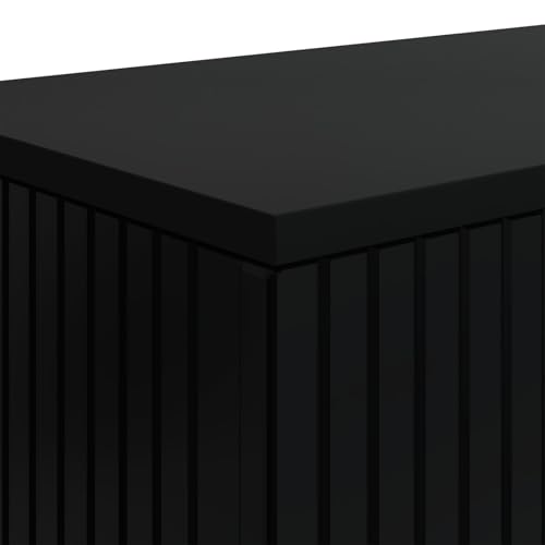 Mesa consola de madera a rayas de diseño sofisticado para interior 8