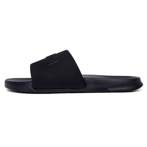Image of Nautica Men's Open Toe Slide Sandals - Comfortable Indoor & Outdoor Shower Slippers