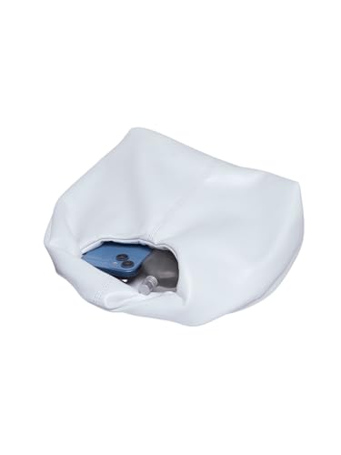 Image of Verdusa Women's Ruched Boho Mini Handbag Clutch Purse Dumpling Pouch Bag White One Size