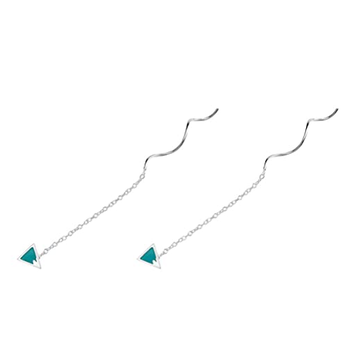 Boucles d'oreilles triangulaires en Argent S925 élégantes et rétro