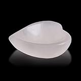 Himalayan Glow Natural Selenite Bowl Heart Shape Selenite Crystal - 10 cm for Reiki Healing Meditation & Decoration, Idle for Gift, Home, Office, White