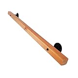 WORDFUN Main Courante Ronde Intérieur 180cm, 200cm, Simple Rampe D'escalier en Bois Naturel, Vintage Rambarde De Sécurité, Installation Segmentée, Ne Prend Pas De Place