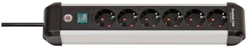 Brennenstuhl Premium-Alu-Line Regleta Enchufes Con 8 Tomas De Corriente