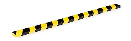 Durable Flächenschutzprofil S20, selbstklebend, 1 m, Packung à 5 Stück, gelb/schwarz, 1108130