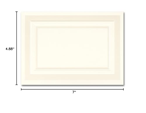 Image of Fold-Over Response Cards, Ecru with Embossed Pearl Border, 250 Count (RRAN4FPEMBE)