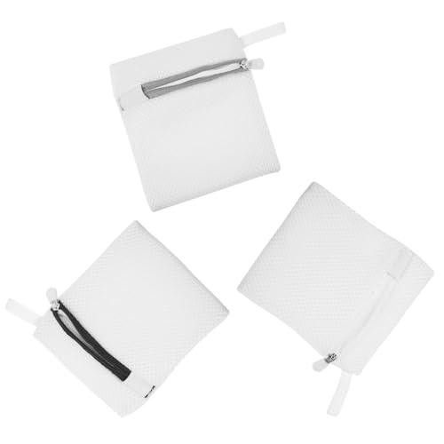 Outanaya Bolsas de Lavandería de Poliéster Mini 3 Piezas Cremallera 12x14 Cm para Ropa Interior y Calcetines, Bolsa de Malla Transpirable para Lavadora y Organización Doméstica