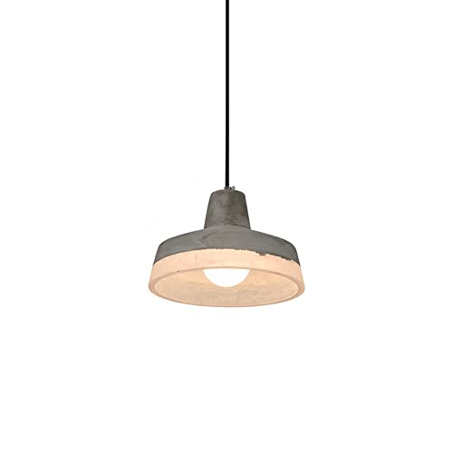 Suspension industrielle en ciment rétro créative avec douille E26