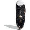 adidas Originals unisex-child Superstar Sneaker, Black/Black/Fox Orange, 6.5 Big Kid US