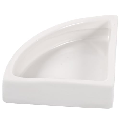 Milisten 爬虫類用セラミック三角形水皿 耐久性食品皿 小型カメ水入れ トカゲ給餌容器 ペットケージ装飾用