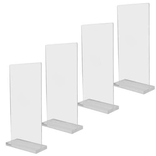 Présentoir de prix transparent pour table de restaurant lot de 4