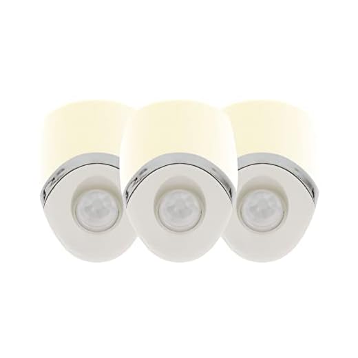 Amerelle Motion Sensor Night Light, 3 Pack - LED Plug In Night Light With Sensor That Lights Up When It Auto Detects Motion - Wide 100 Degree Detection Zone - Ideal for Bathroom & Nursery - (73092CC)